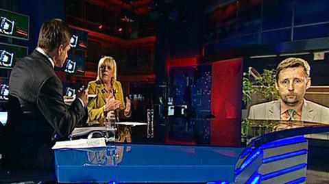 Dorota Stalińska i Marek Migalski w programie "24 Godziny"