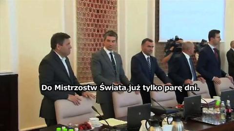 Wicepremier martwi się, że nie obejrzy wszystkich meczy MŚ