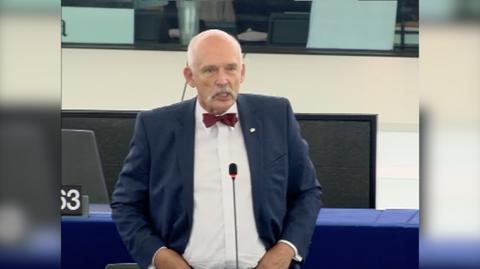 Korwin-Mikke w kontrowersyjnym wystąpieniu na temat uchodźców przed Parlamentem Europejskim
