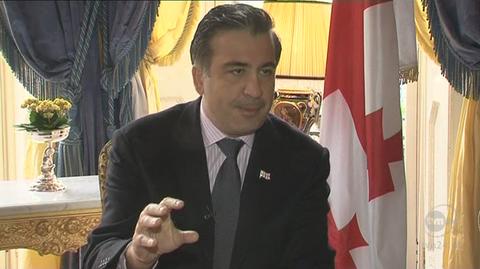 Prezydent Gruzji Micheil Saakaszwili wspomina Lecha Kaczyńskiego (TVN24, 11.04.2010)