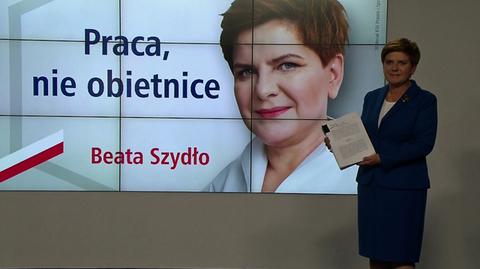 Szydło: do wyborów idziemy z hasłem "Praca, nie obietnice"