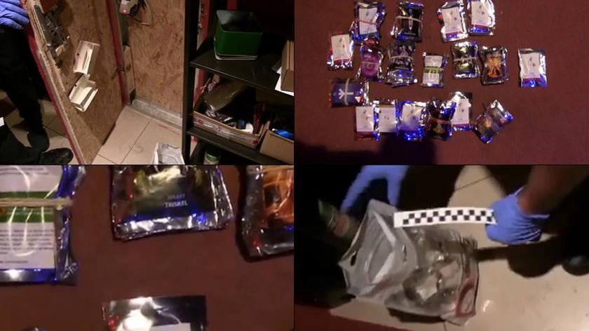 Policjanci w hot spocie znaleźli saszetki z dopalaczami