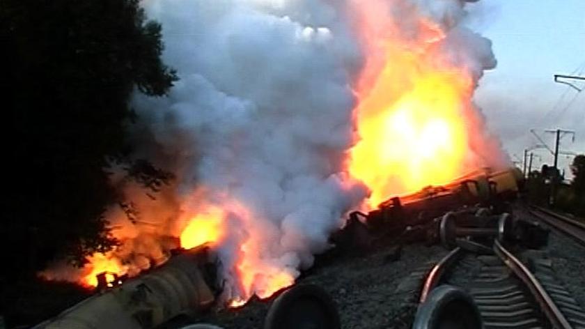 Ukraina: pożar pociągu z fosforem