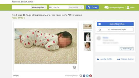 Dziecko na sprzedaż za 5 tys. euro. Uchodźcy wystawili niemowlę na aukcję?