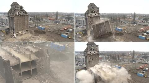 Druga eksplozja udana. Silos runął