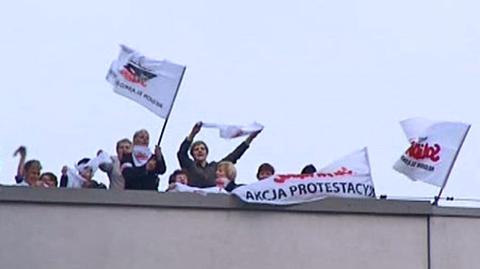 Protest na dachu