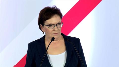Ewa Kopacz podczas konwencji krajowej