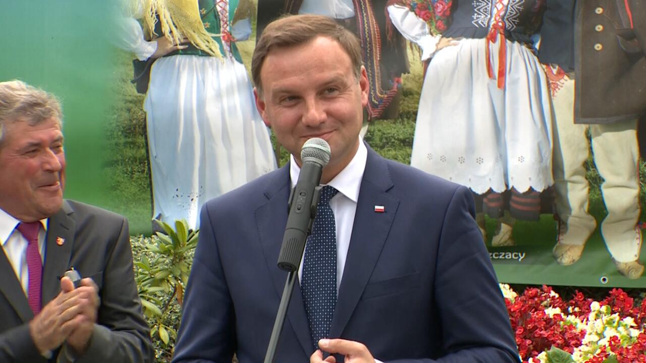 Prezydent Andrzej Duda W Suchej Beskidzkiej - TVN24