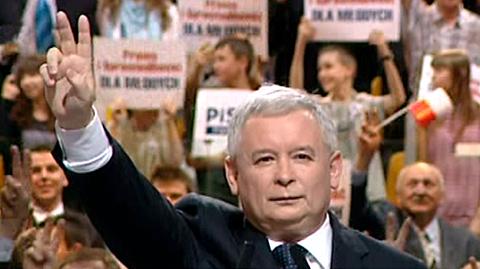 Jarosław Kaczyński na inauguracji kampanii wyborczej PiS we Wrocławiu