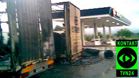 Podpalone w Hiszpanii polskie ciężarówki