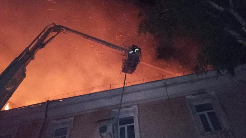 Pożar szpitala wojskowego w Łucku 