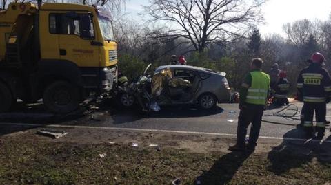 Wypadek na Drodze Dębińskiej w Poznaniu