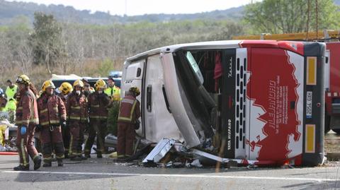 Do wypadku doszło na autostradzie w Hiszpanii