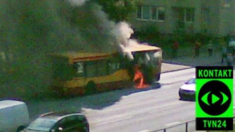 Autobus spłonął na warszawskim Mokotowie