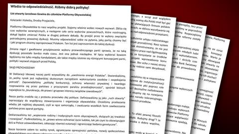 Mariusz Błaszczak zgadza się z listem Jarosława Gowina do członków PO