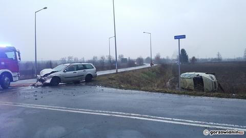 Wypadek w Gorzowie Wlkp. Ranne trzy osoby, w tym dwójka dzieci