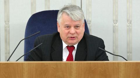 Wicemarszałek Senatu Borusewicz odsunięty od prowadzenia obrad