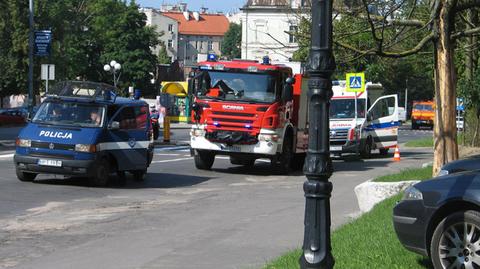 Policja o granacie na dyżurce