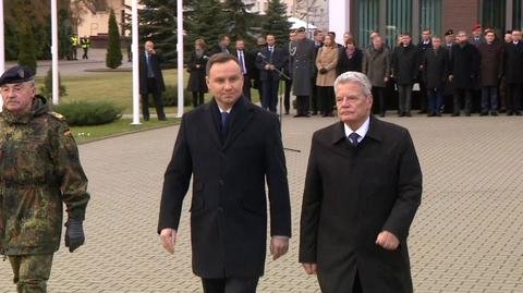 Andrzej Duda i Joachim Gauck w szczecińskim Korpusie NATO