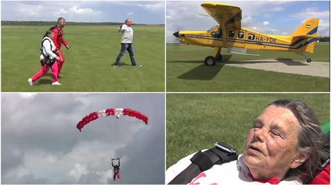 80-latka w swoje urodziny skoczyła ze spadochronem. "Absolutnie nie było strachu"