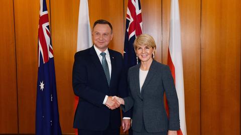 President Duda on a visit to Australia