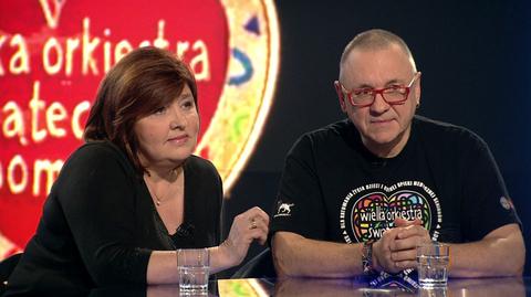 Jerzy Owsiak z żoną w "Faktach po Faktach"
