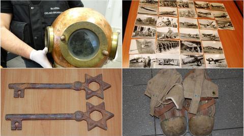 Część przedmiotów prawdopodobnie pochodzi z okresu II wojny światowej