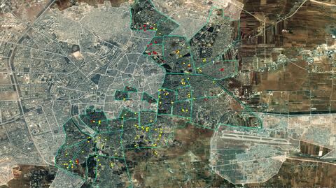 Satelita nad Aleppo. Tak wygląda bombardowane miasto