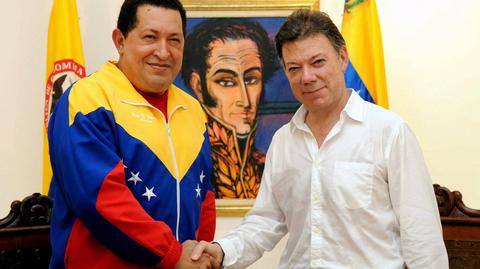 Prezydent Wenezueli i prezydent Kolumbii