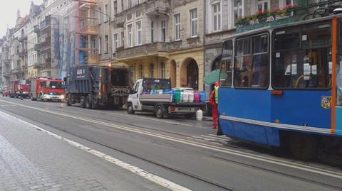 Zderzenie tramwaju z ciężarówką utrudniło ruch