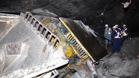 Trwa wizja lokalna w kopalni "Rudna" w Polkowicach