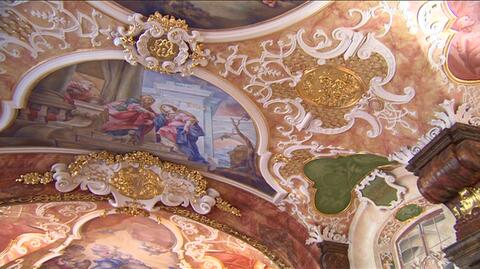 Odrestaurowane freski w barokowej sali Oratorium Marianum