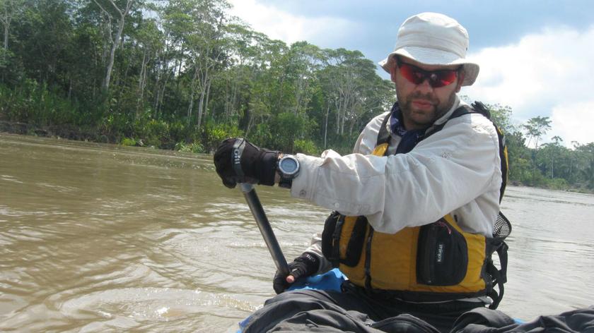 "Solo Amazon Expedition" Marcin Gienieczko wraz z canoe
