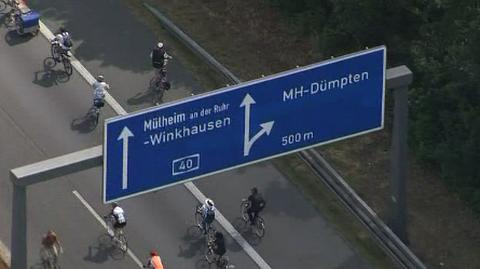 Rowerem po niemieckiej autostradzie
