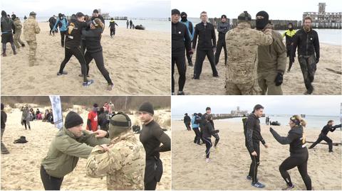 Trening z komandosami na gdyńskiej plaży