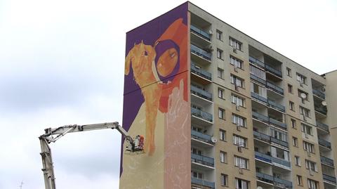 Rekordowo duży mural powstaje w Łodzi 