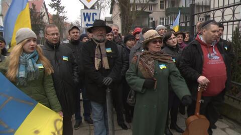 Protest pod konsulatem Rosji w Gdańsku