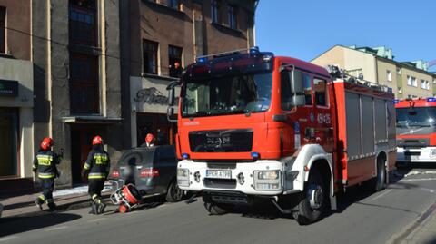 13-latek podpalił wózek stojący na klatce schodowej