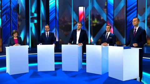 Poland&#039;s parliamentary election. Candidates debate in TVN24