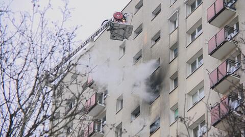 Pożar bloku w Poznaniu