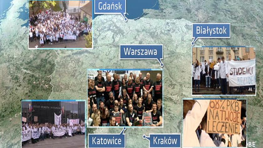 Protest głodowy lekarzy. Materiał Polska i Świat