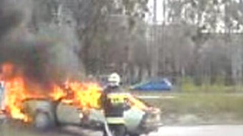 Pożar samochodu w Opolu