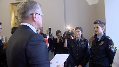 Strażniczki miejskie uhonorowane przez prezydenta Poznania