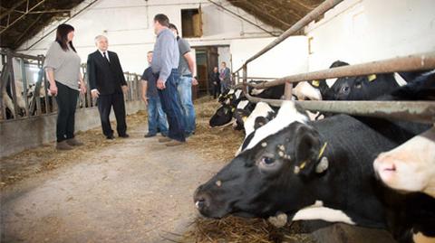 Prezes PiS odwiedził gospodarstwo rolne
