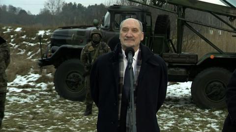 Minister Antoni Macierewicz na ćwiczeniach obrony przeciwlotniczej