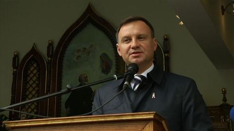 Andrzej Duda przemawiał z ambony