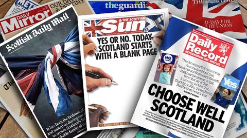 Brytyjskie gazety w dniu referendum