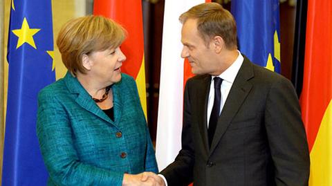 Premier powitał Angelę Merkel