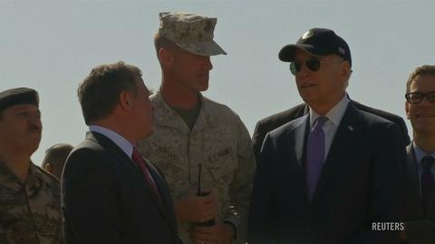 Joe Biden odwiedził amerykańskich żołnierzy przebywających w Jordanii