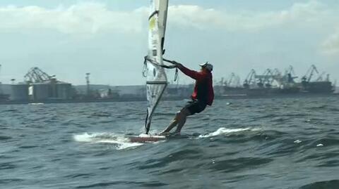 Max Wójcik przepłynął Bałtyk na desce windsurfingowej